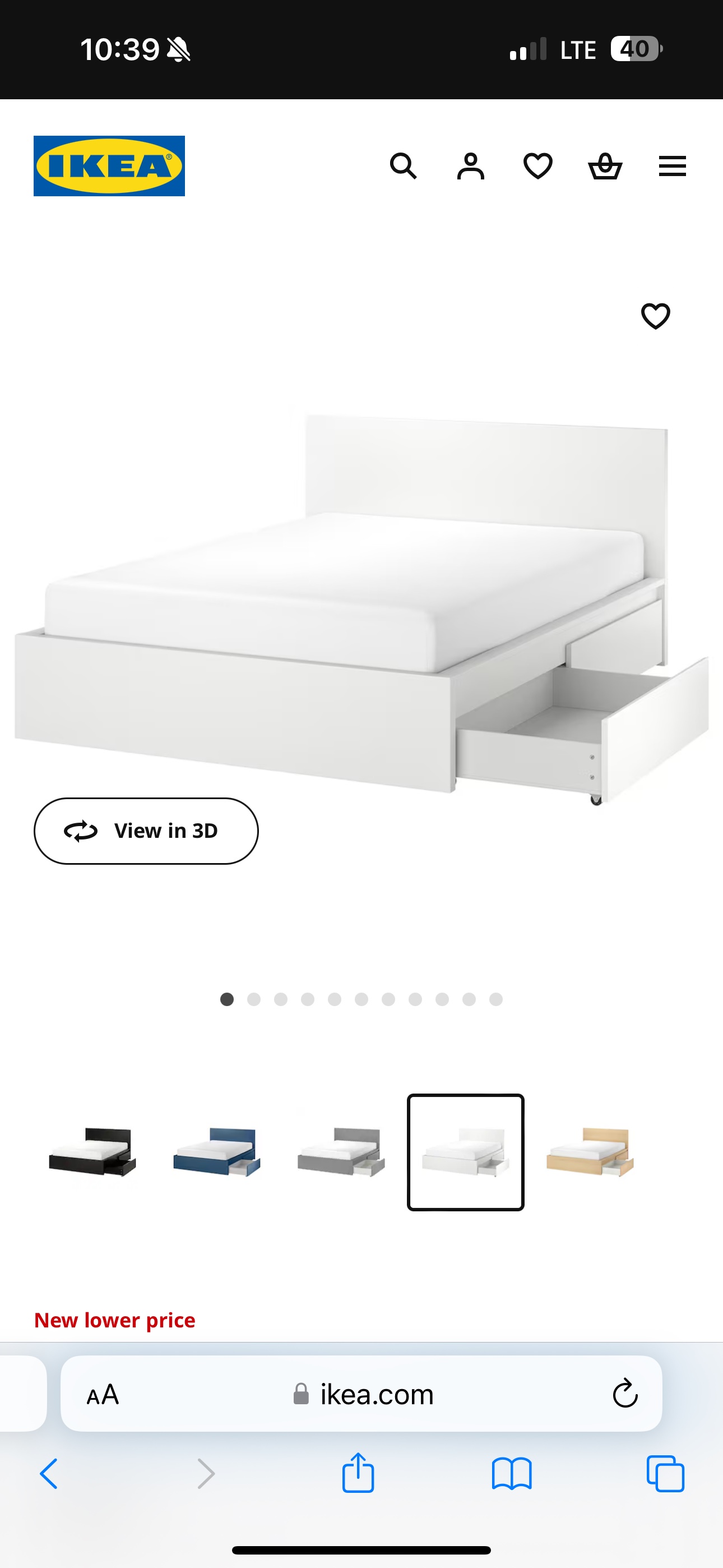 Used IKEA MALM Queen Bed Frame with Storage