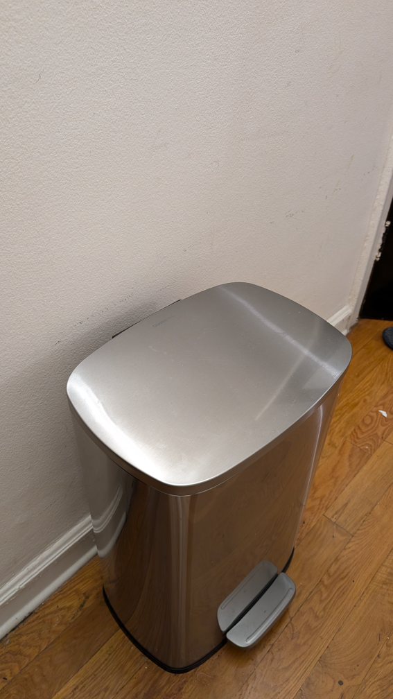 stainless steel garbage can