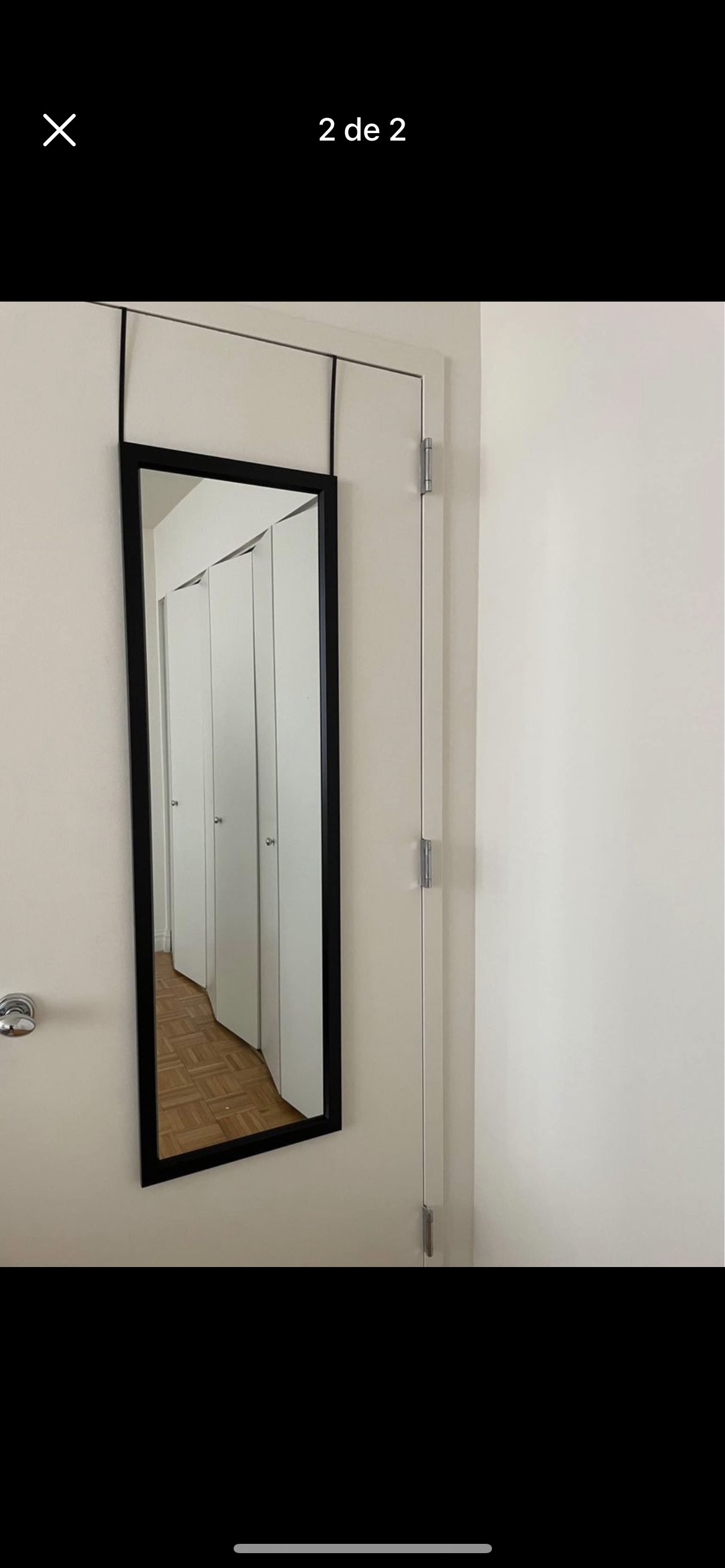 Hook over the door mirror