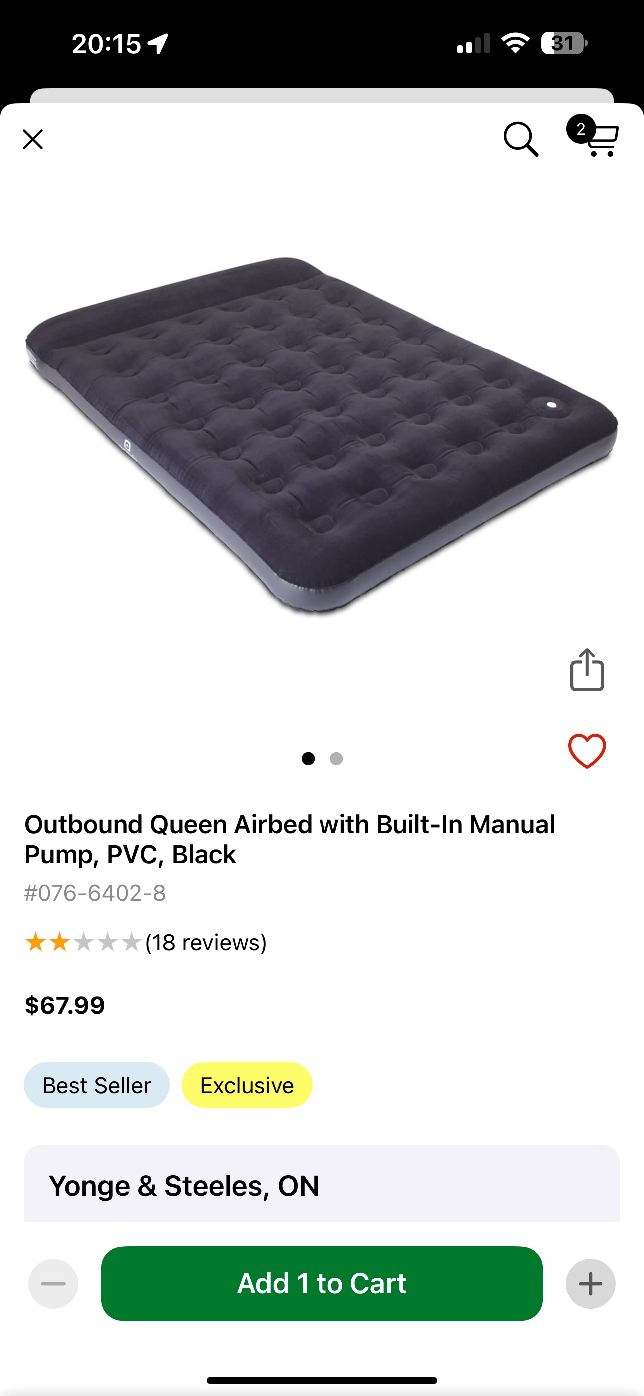 Outdoor Air Mattress-New like