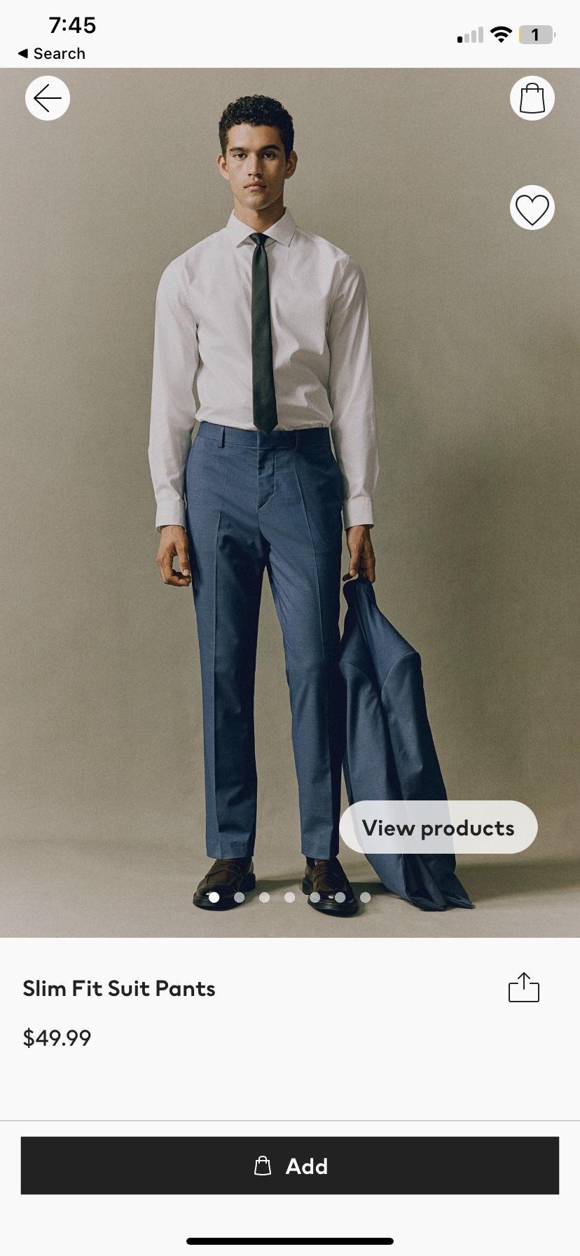 NWT H&M Grayish blue pants image indicator(3)