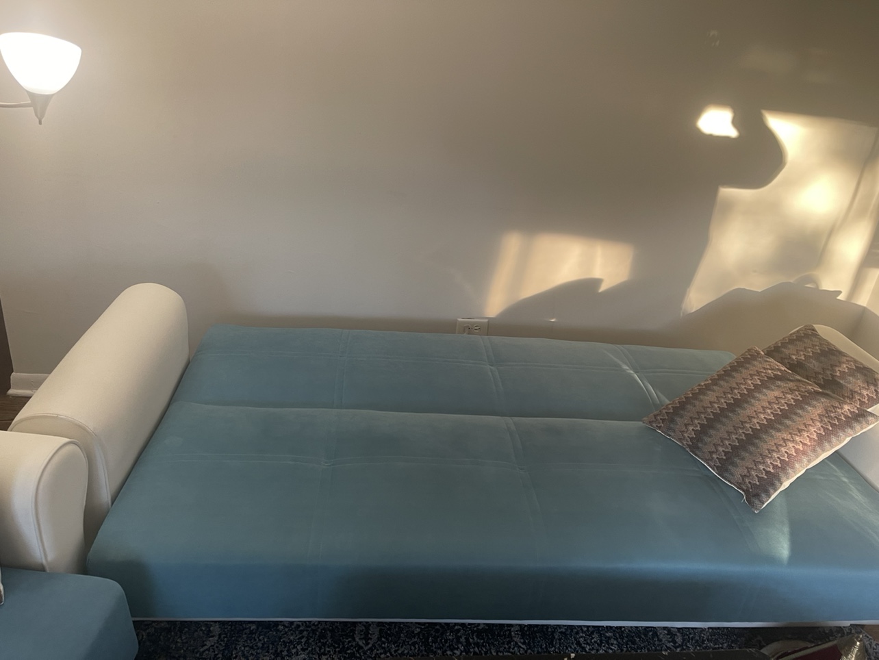 2 blue and white couches - photo 5