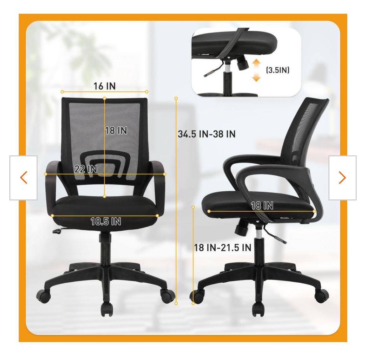 Black Ergonomic Desk Chair - photo 4