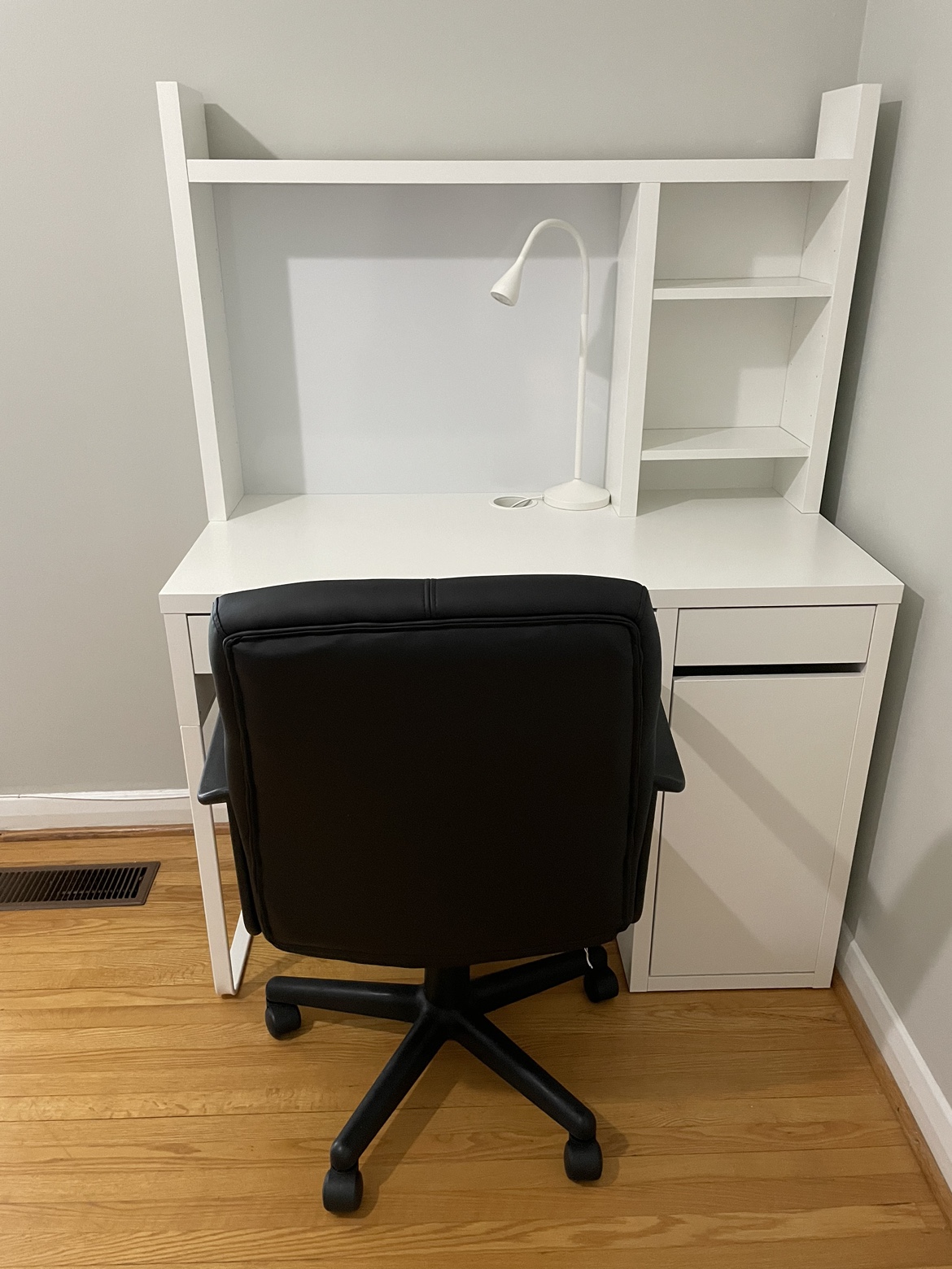 White IKEA Desk Micke + Chair image indicator(2)