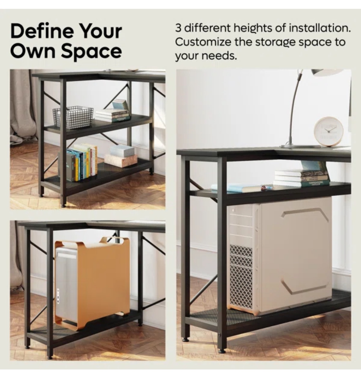 Reversible L shape office desk image indicator(5)