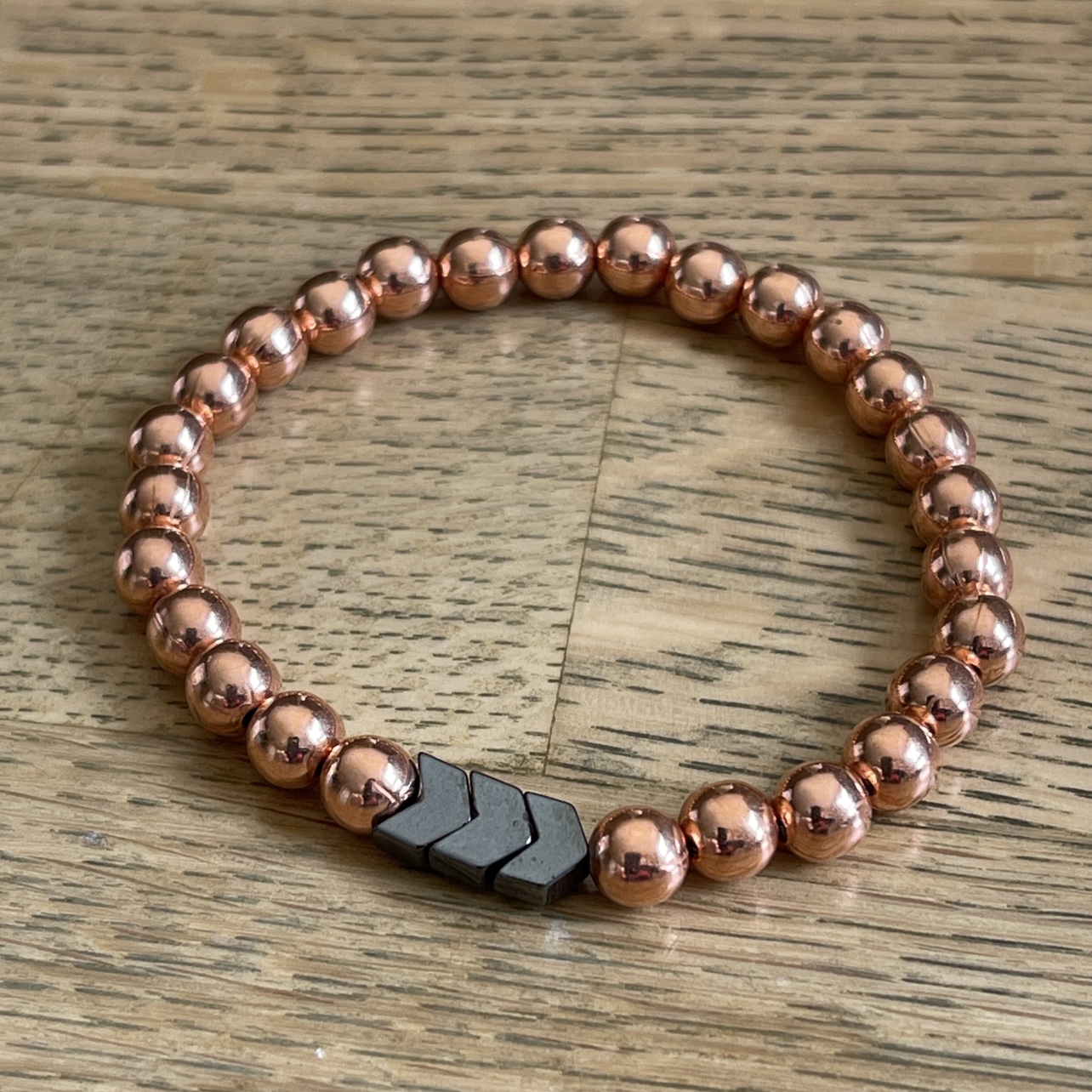 Pure Copper & Hematite bracelet ⚽️ thumbnail
