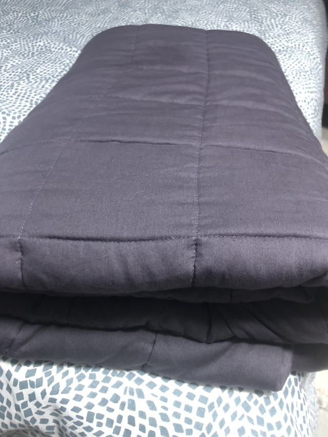 Weighted double size grey blanket thumbnail