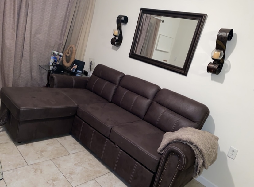 96” Reversible Sleeper Sofa & Chaise