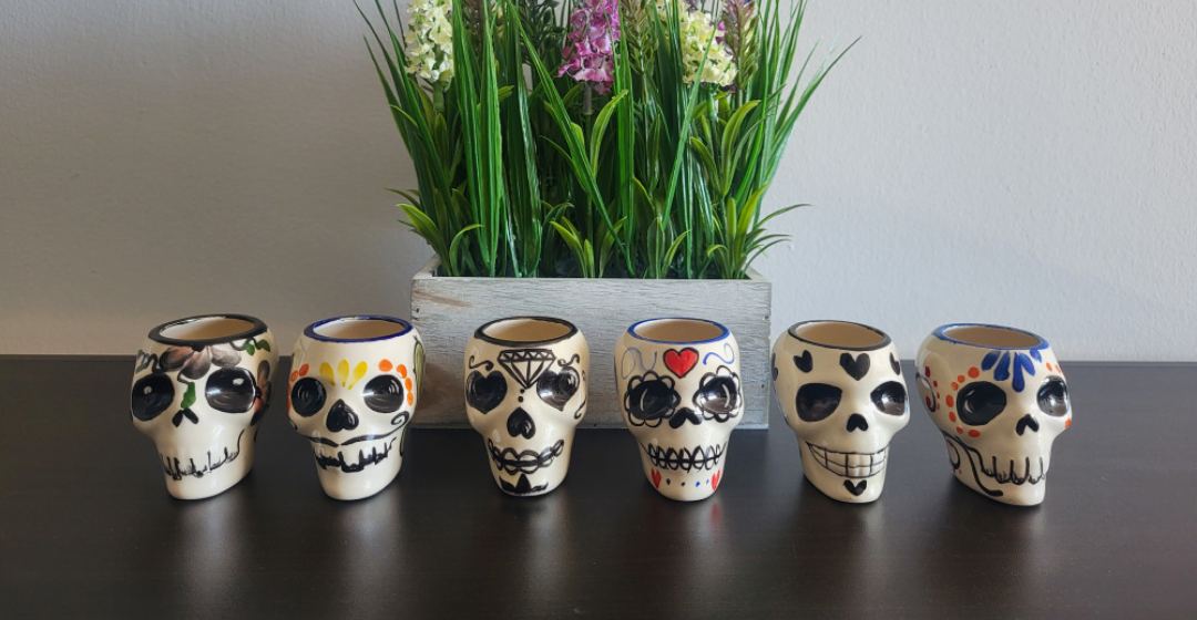 🤎 Skull shot glass, Day of the Dead Halloween party! image indicator(9)