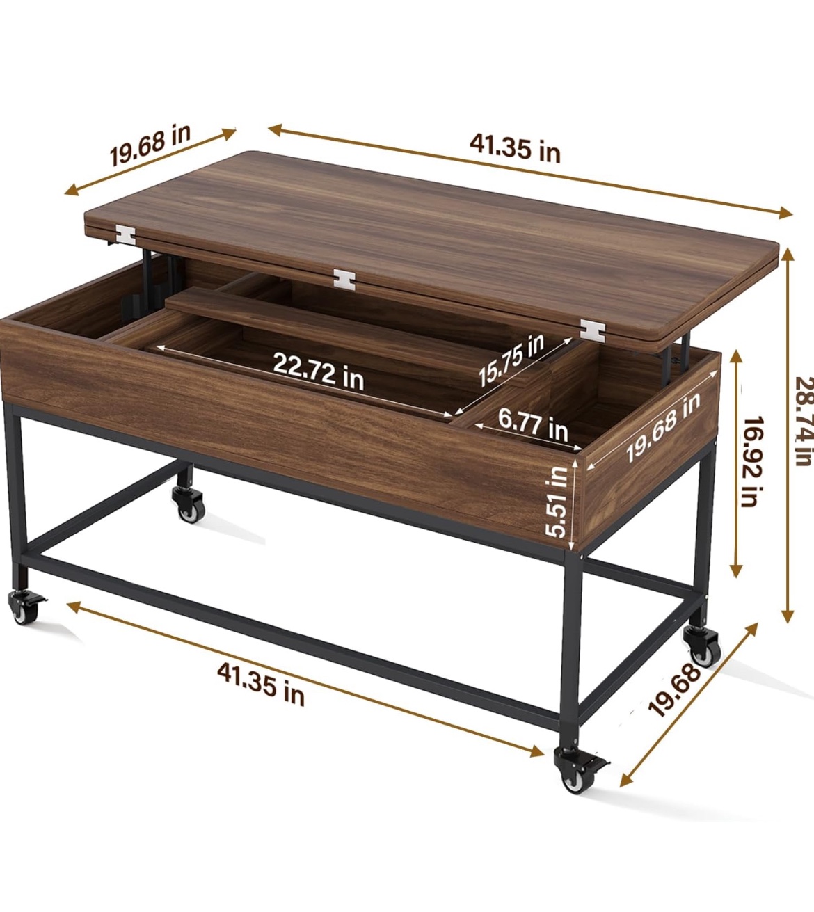 Lift Top Coffee Table - Dining Table - photo 2