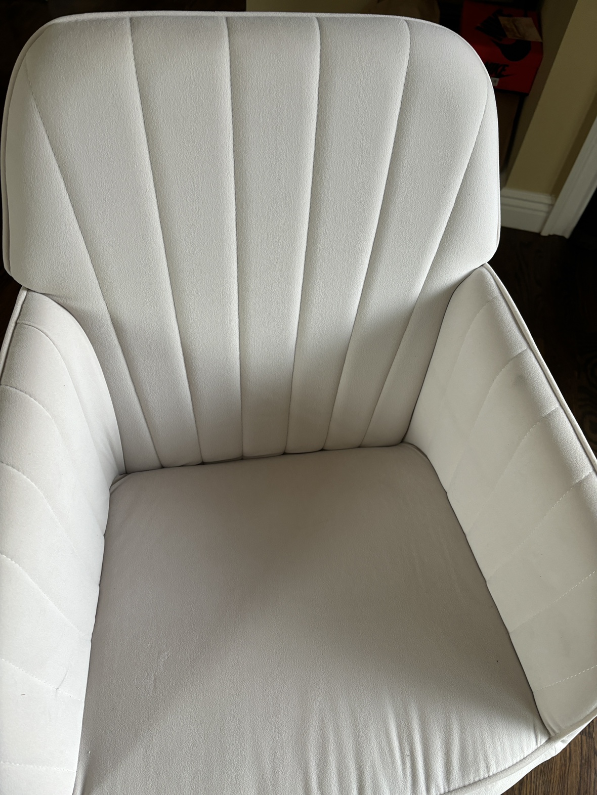 Velvet white chair - photo 4