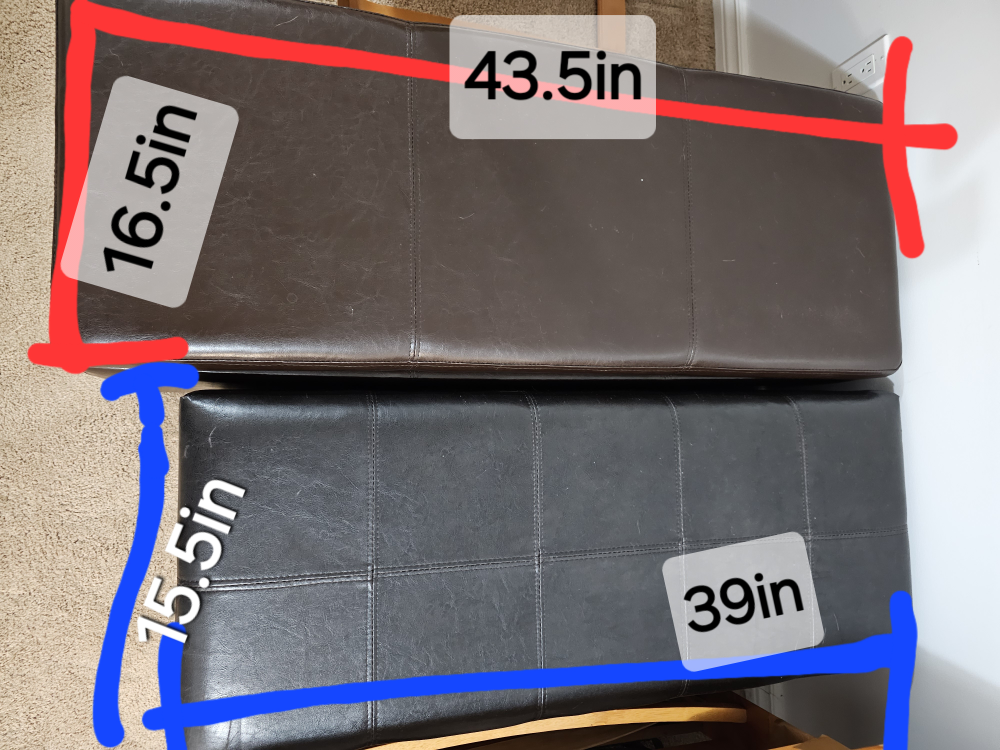 One Ottoman dark brown