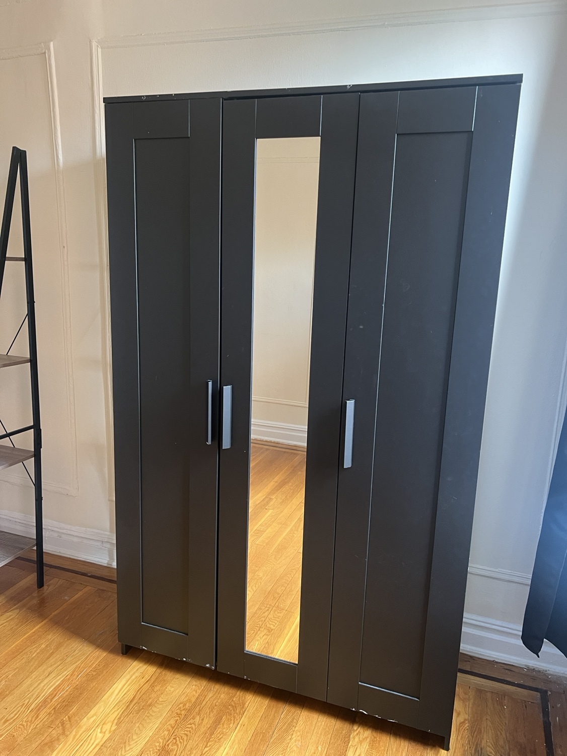 Delivery Extra - Wardrobe Closet w/3 Doors - Black - photo 3