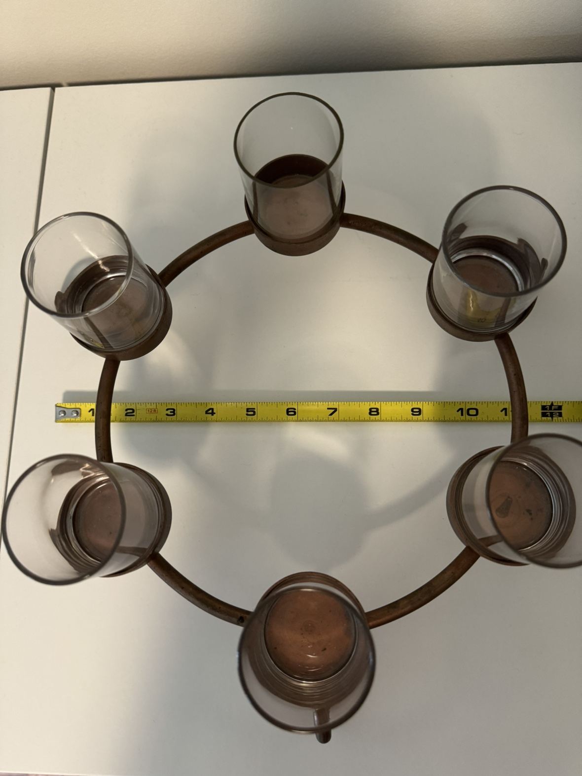 Copper tea lights candle holder - photo 2