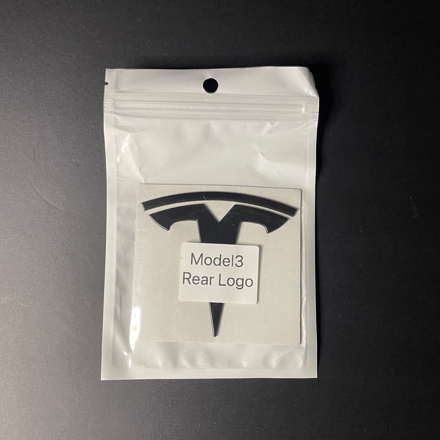 New Black Steel Tesla Emblems Replacement. Front and Rear - photo 2