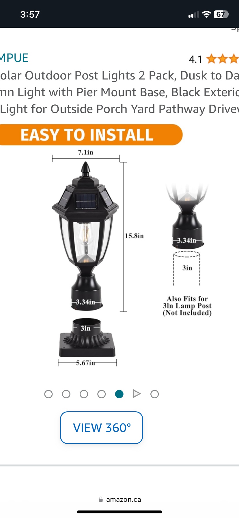 Brand new outdoor two lights thumbnail