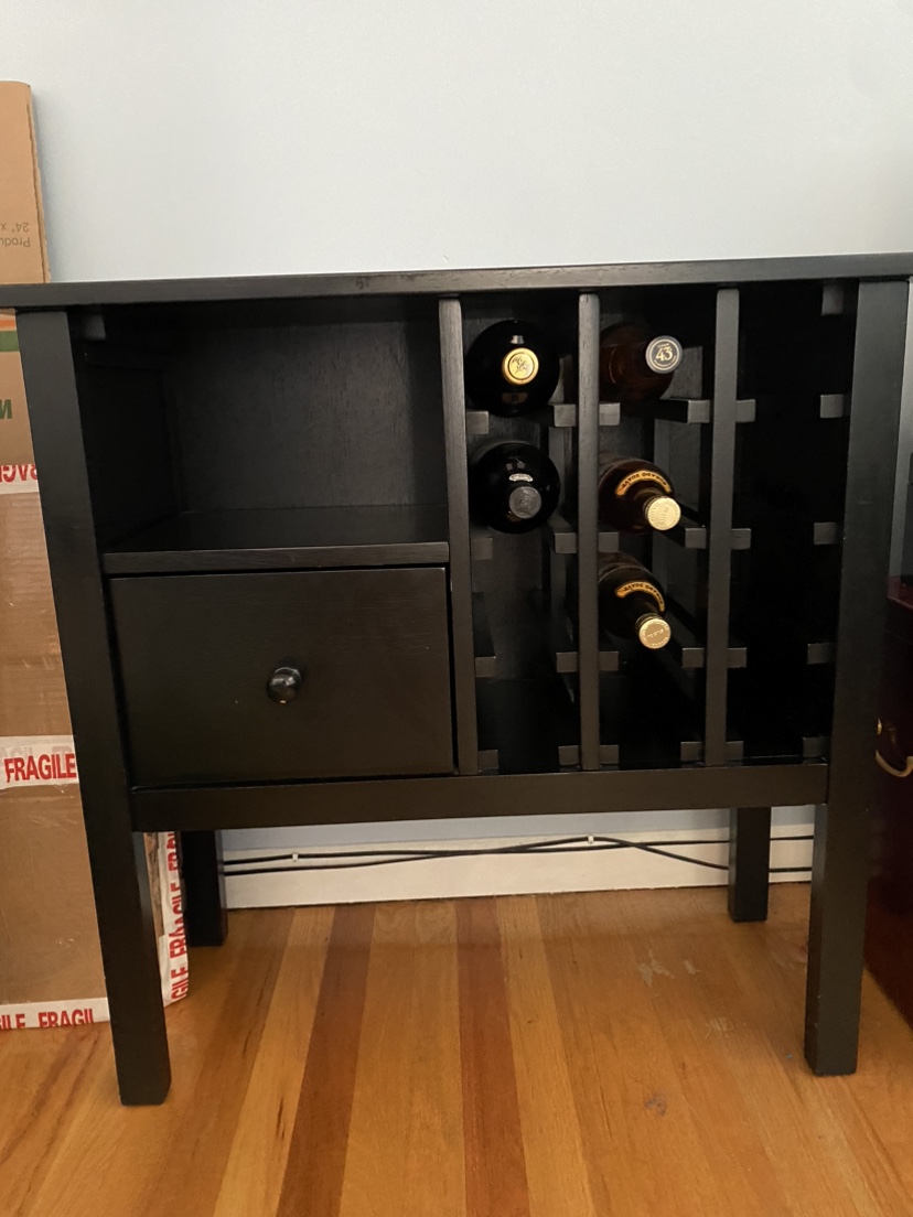 Wine Rack Cabinet Black - photo 3