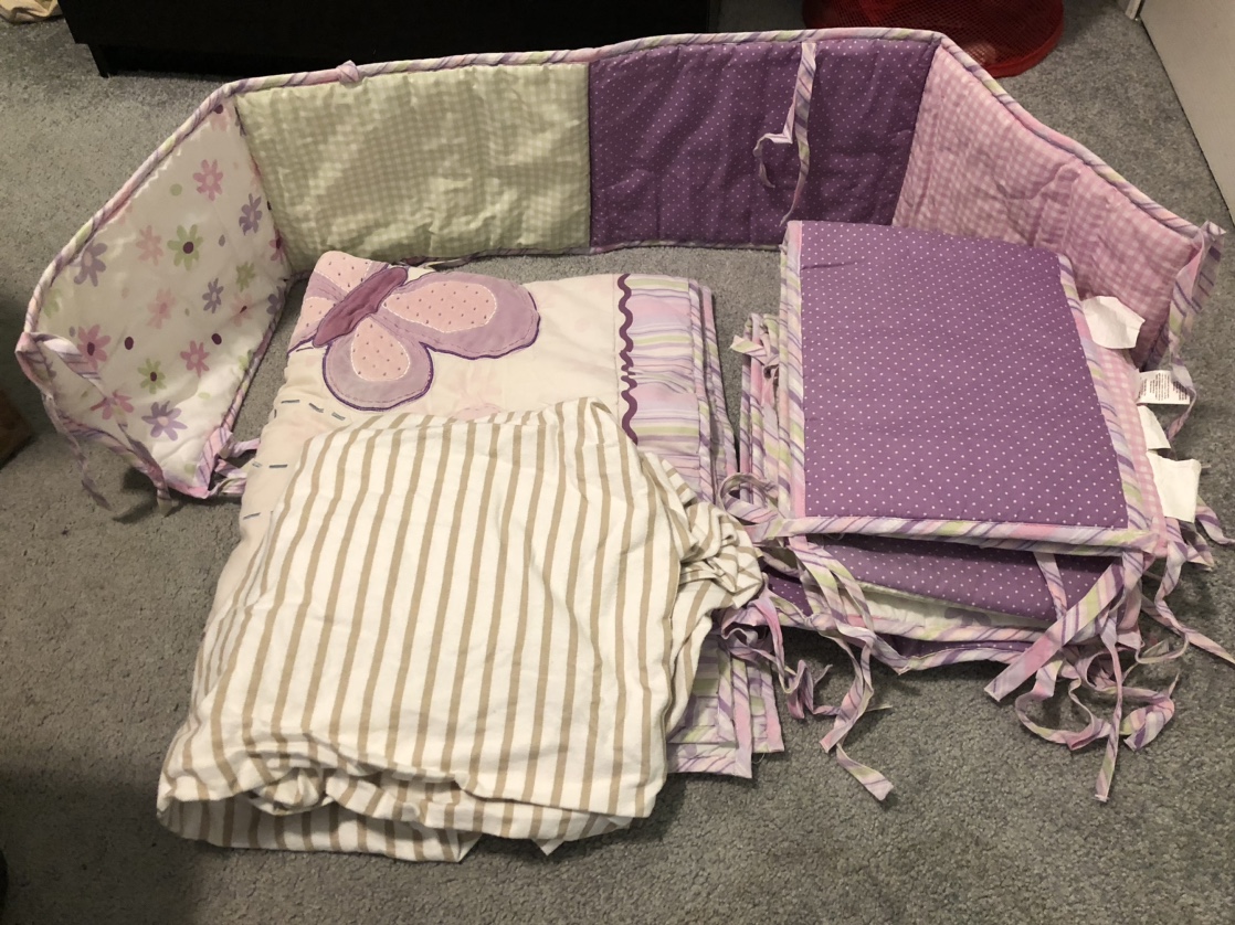Baby crib mattress with bedding - photo 3
