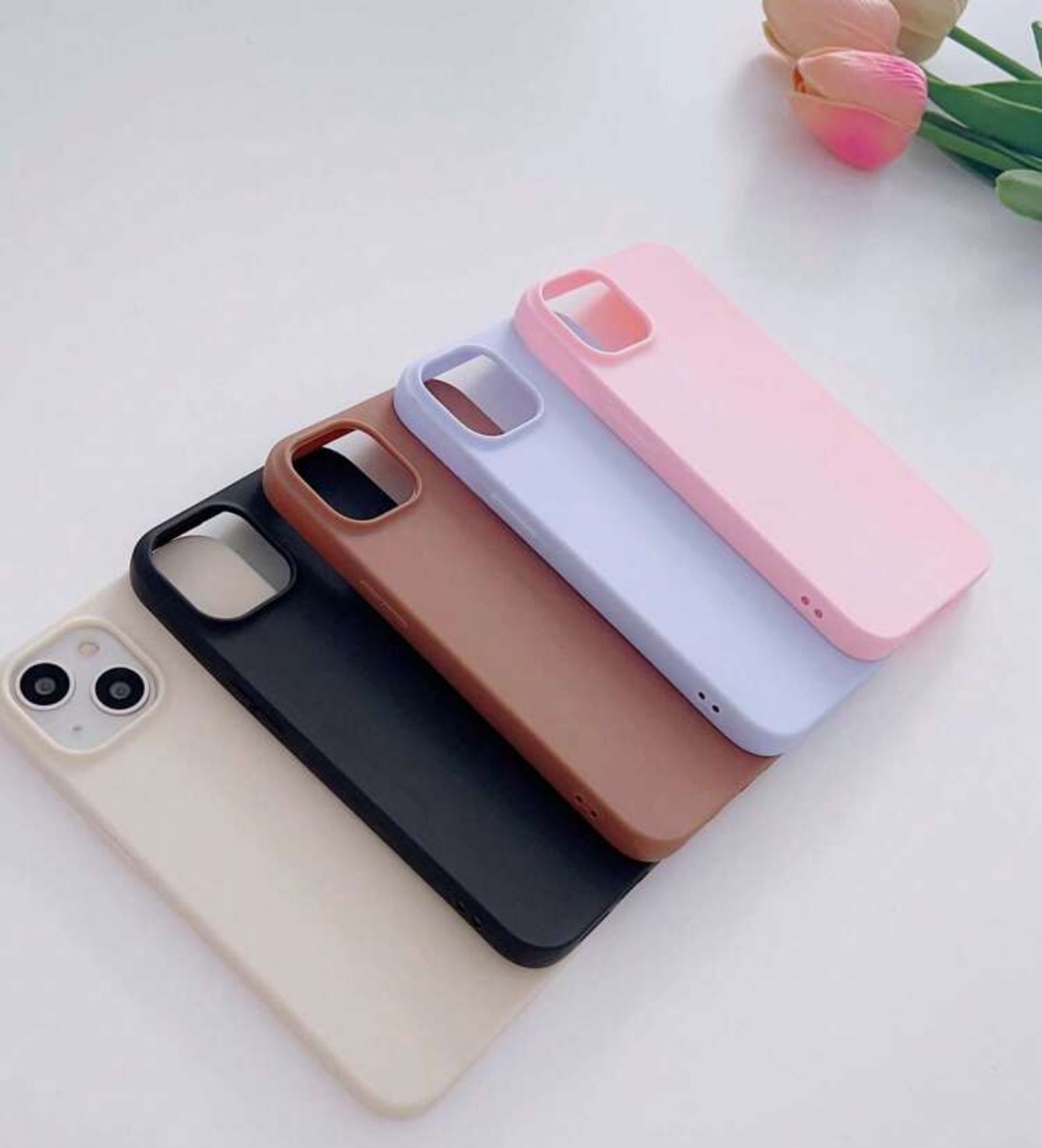 Sleek Matte Silicone Case for iPhone 15