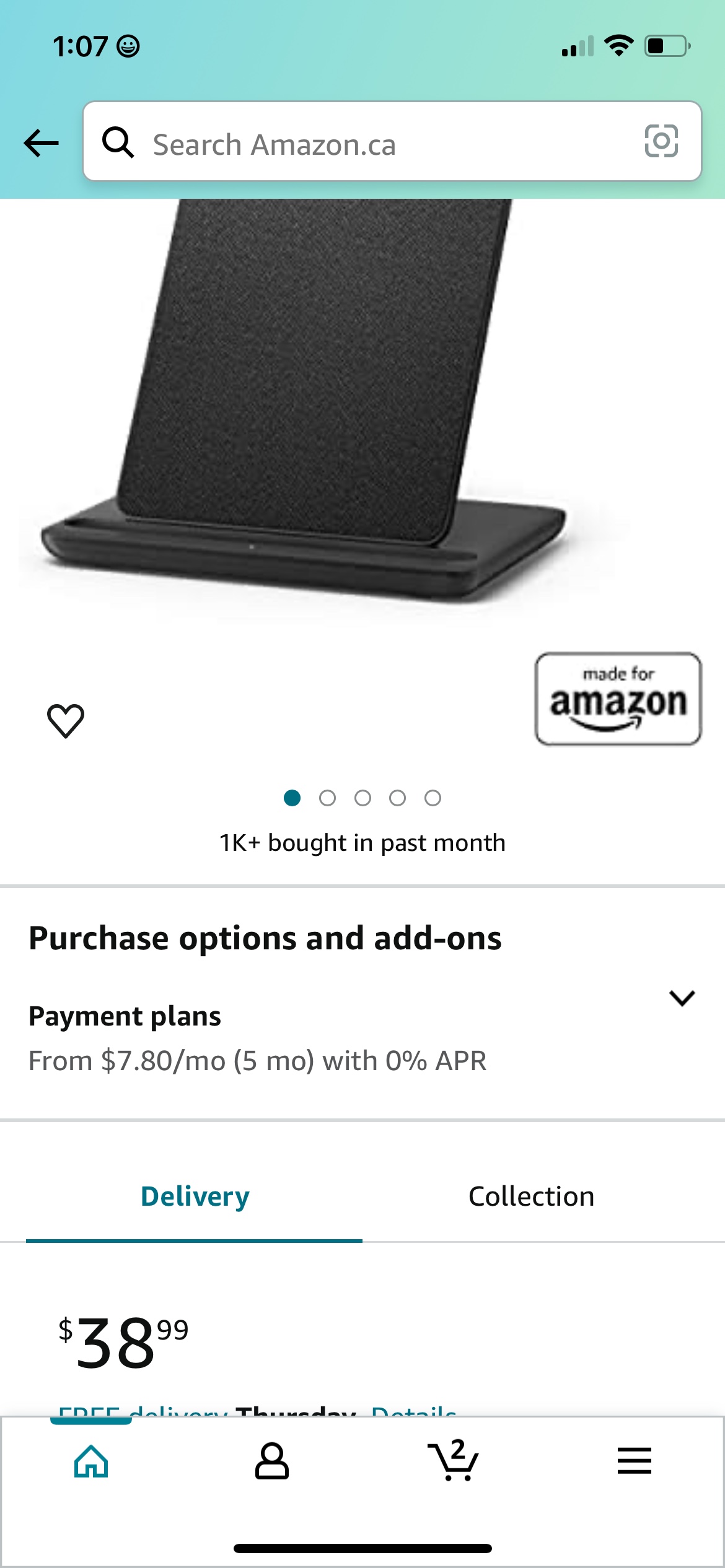 Wireless Charging Dock for Kindle Paperwhite Signature Edition - photo 2