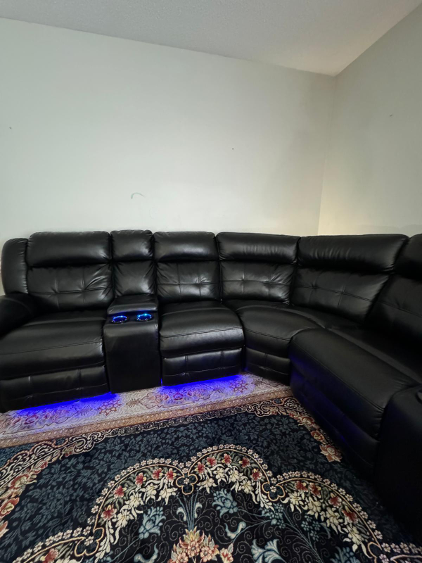 Leather Sectional Couch - photo 2