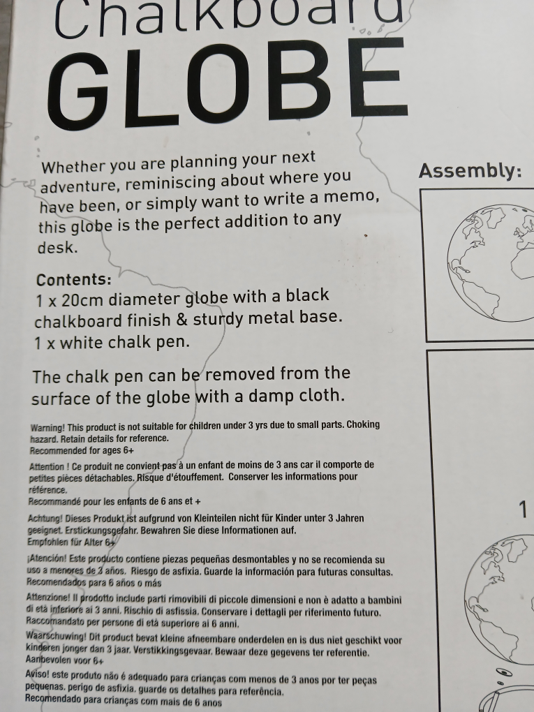🆕️Chalkboard Globe. Giftable. Firm price.  *It's available* image indicator(3)
