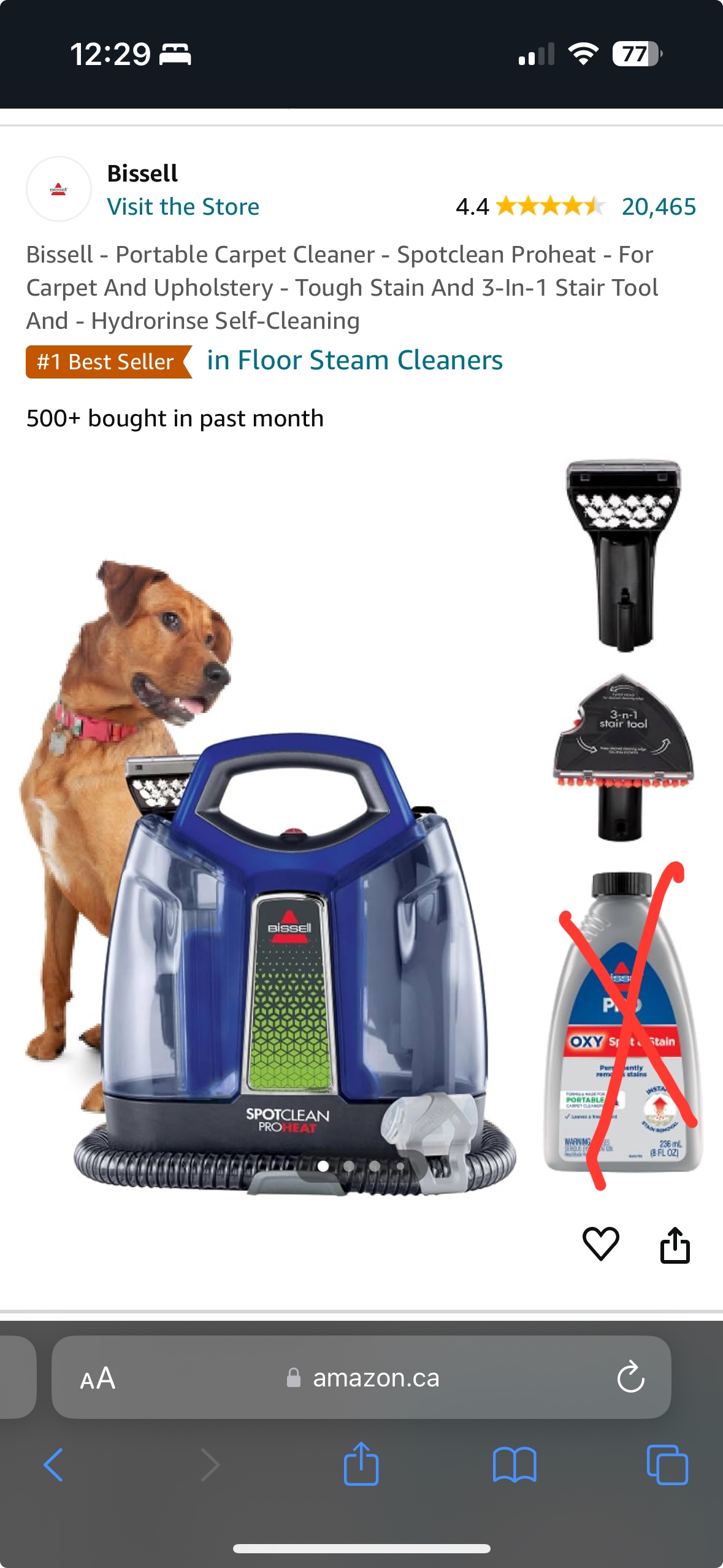 Portable Carpet Cleaner with Heat image indicator(3)