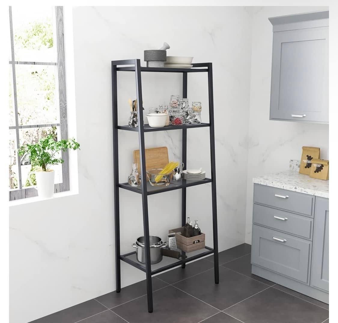 Black 4-tier shelf
