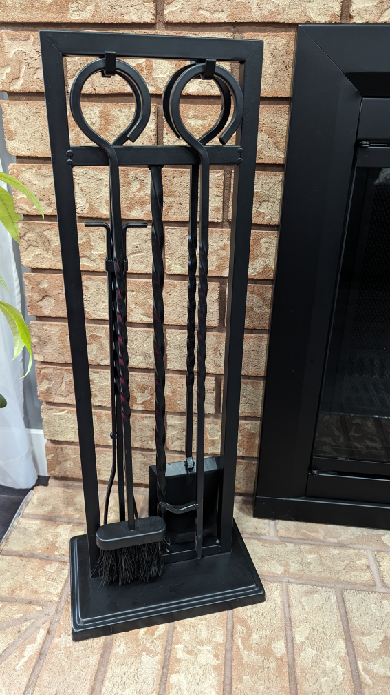 Fireplace Tool Set - Steel - Black - 4 Pieces - photo 2
