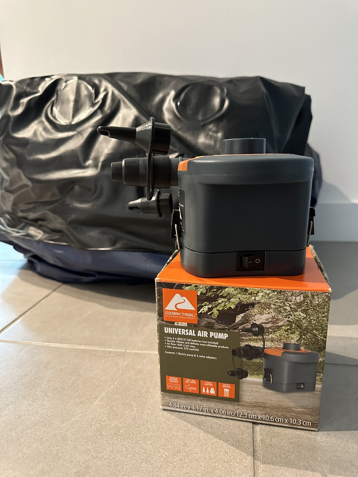 Double Airbed (mattress) & Air Pump - Package!