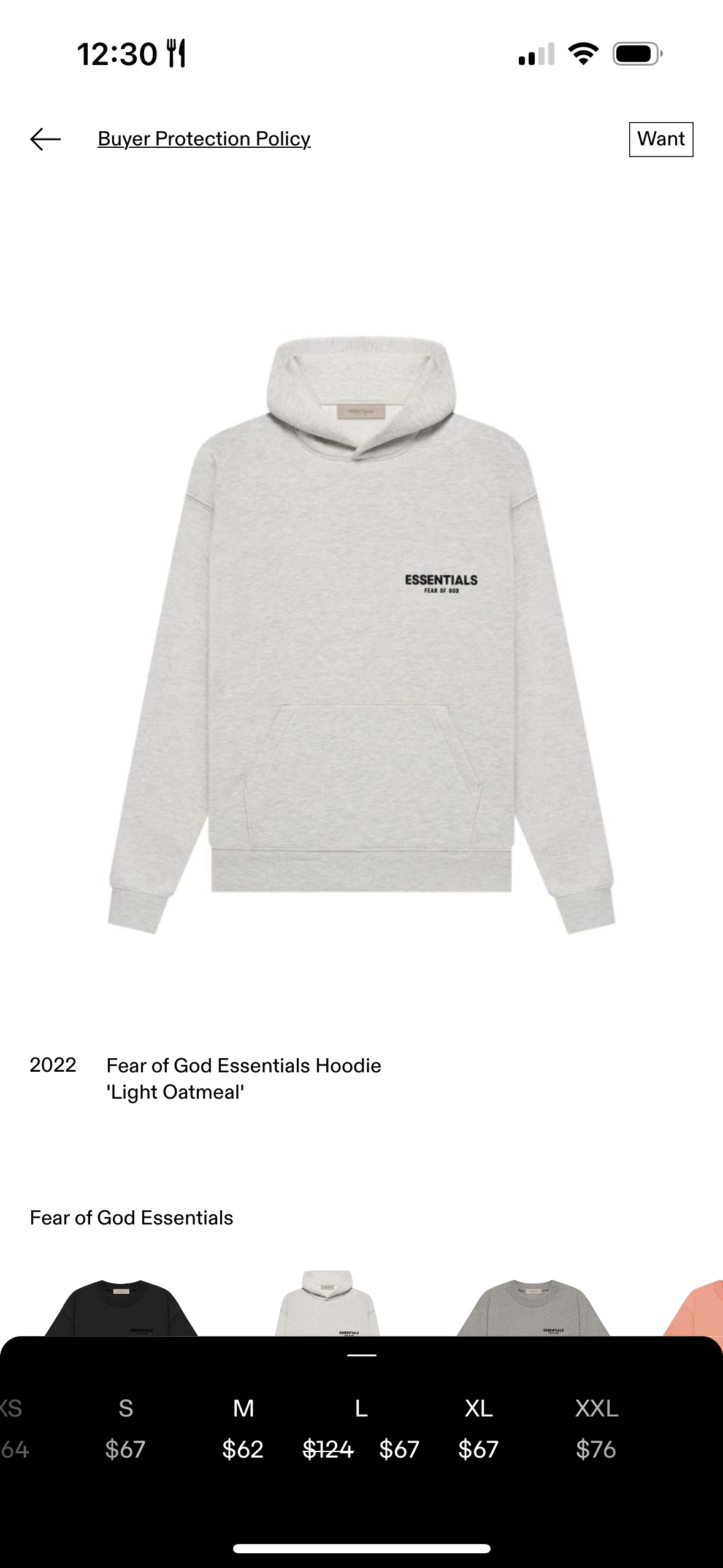 Fear Of God ESSENTIALS hoodie 'Light Oatmeal' - photo 5