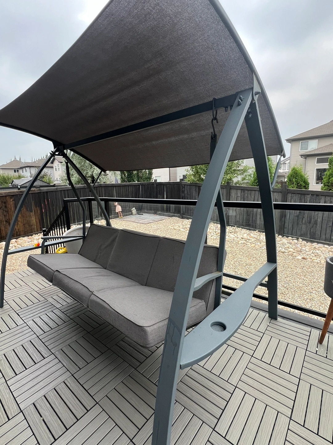 Patio Swinging Bench Chair 3-Seat Daybed Porch Swing Karrot