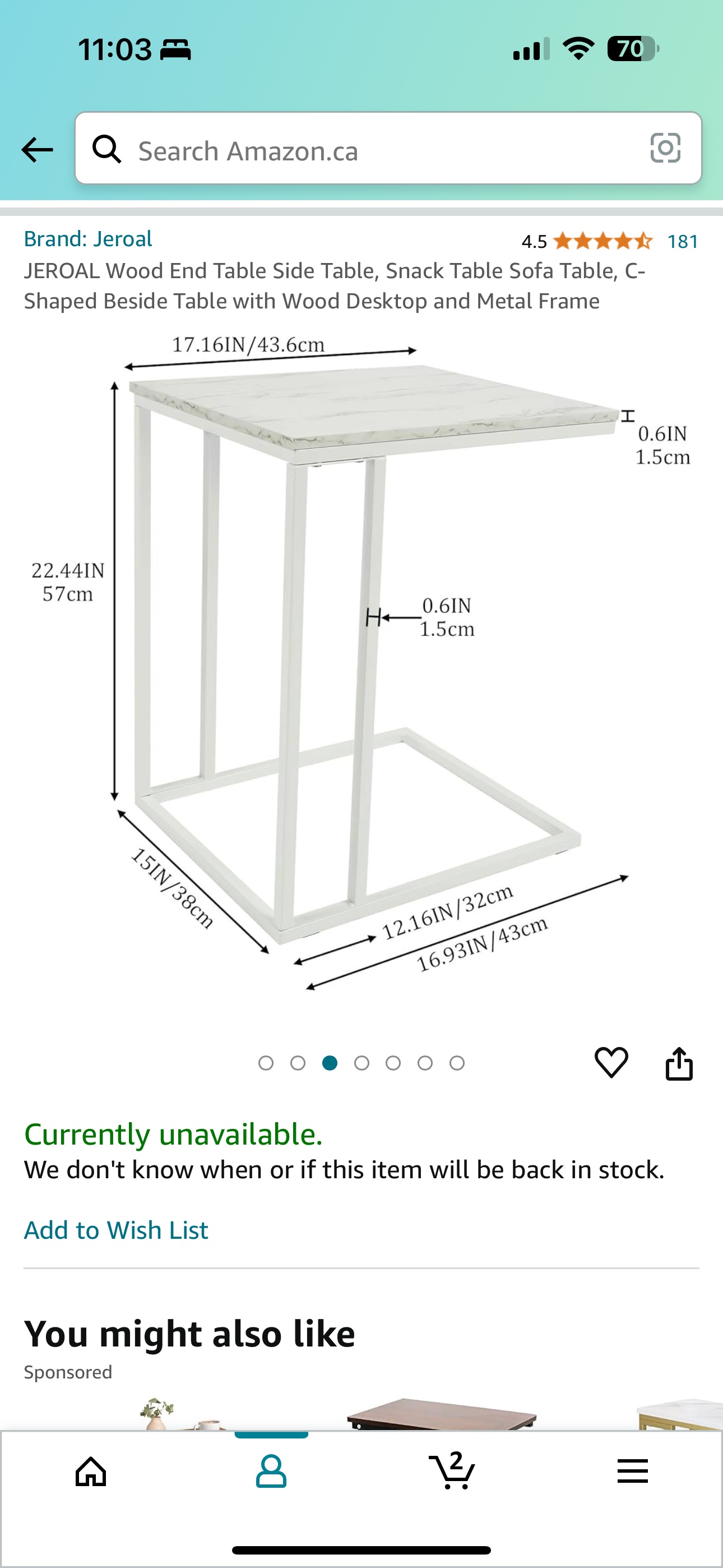 Side Table x2 - photo 3