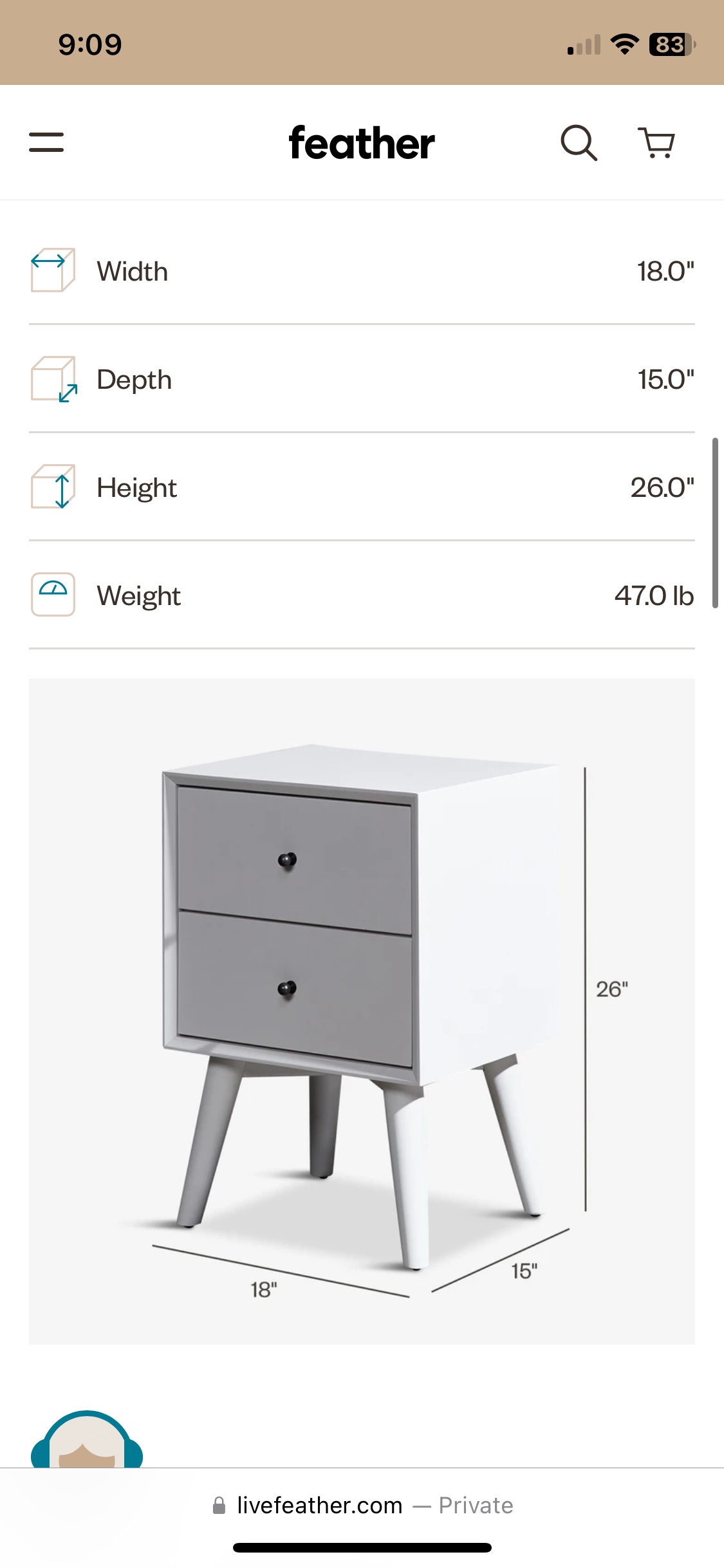 *Moving Sale* Cheney Nightstand - photo 3