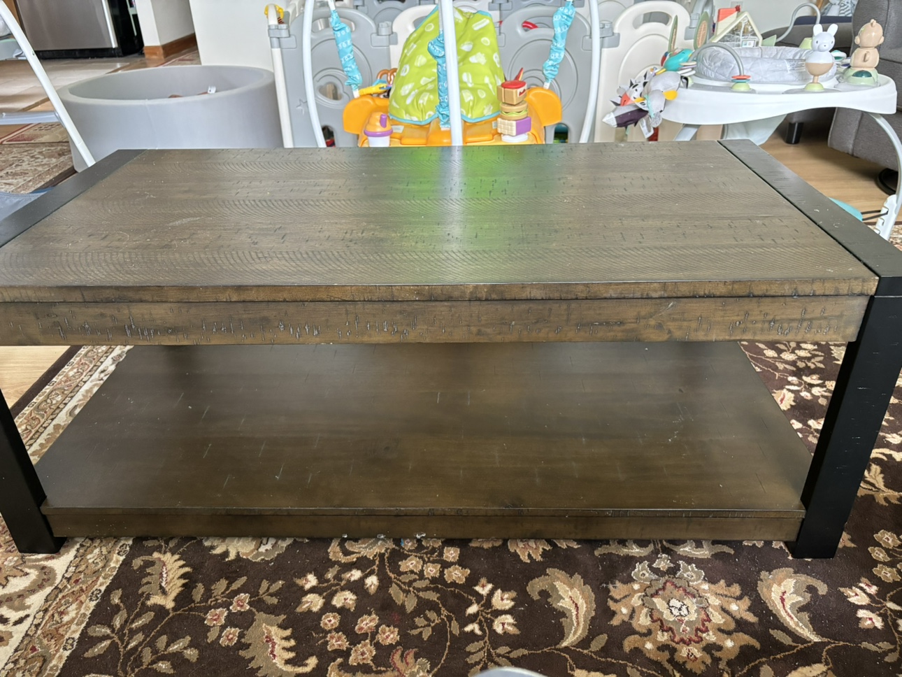 Extendable coffee table with side storage - photo 2