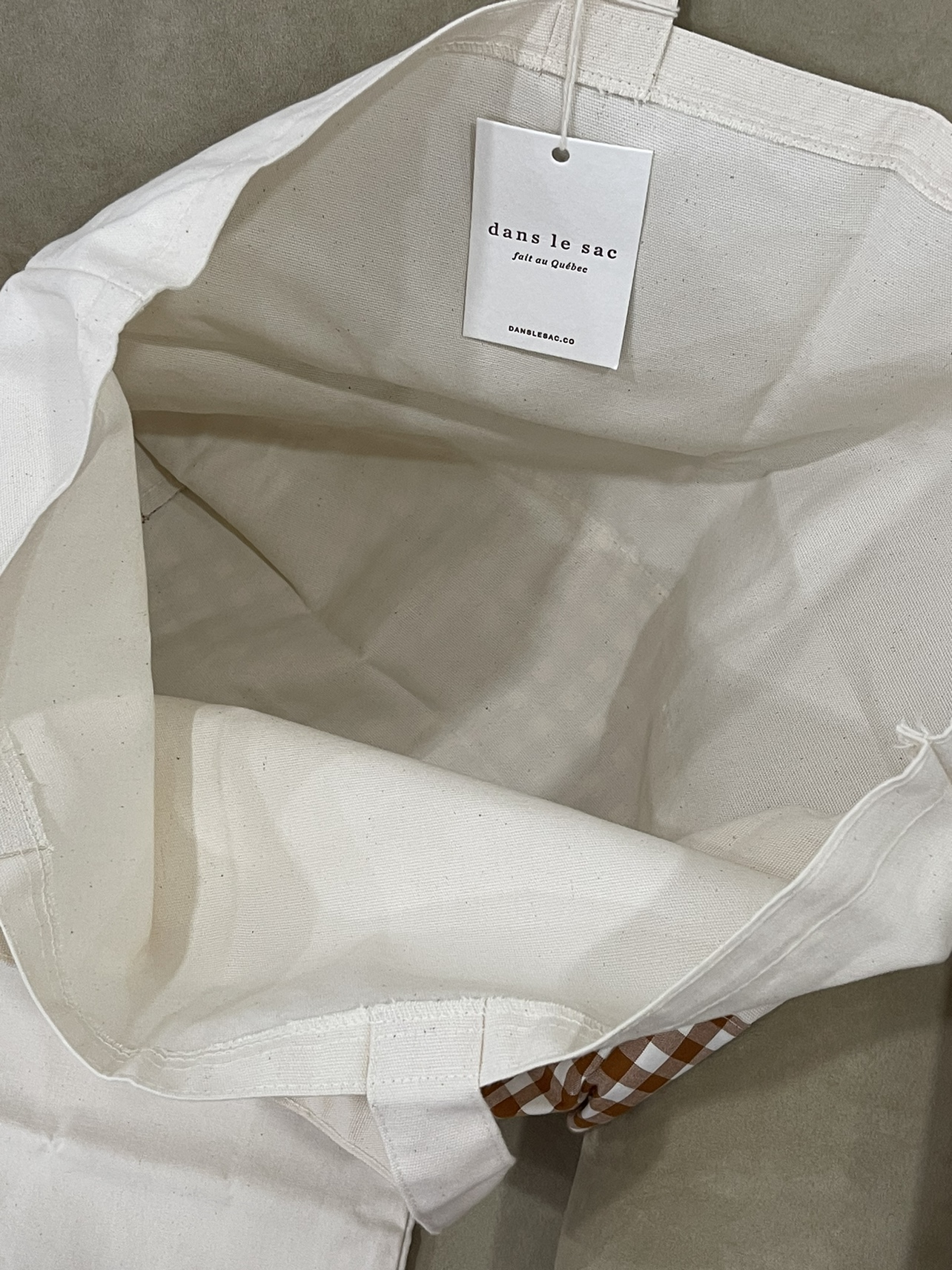 NEW! 100% COTTON EXTRA LARGE TOTE, by DANS LE SAC, - photo 5