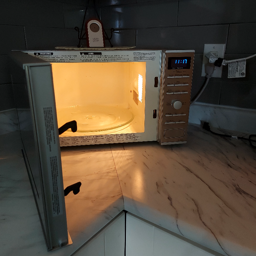 Stained steel microwave - photo 2