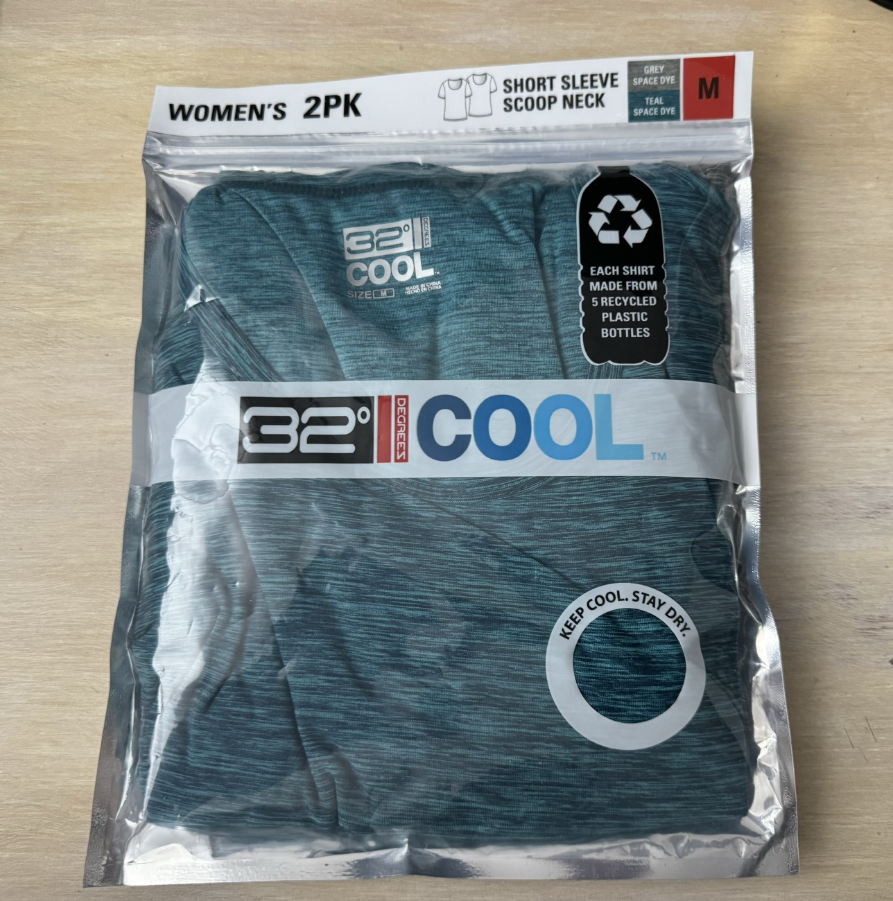 *NEW* women short sleeve scoop neck 2pc M size