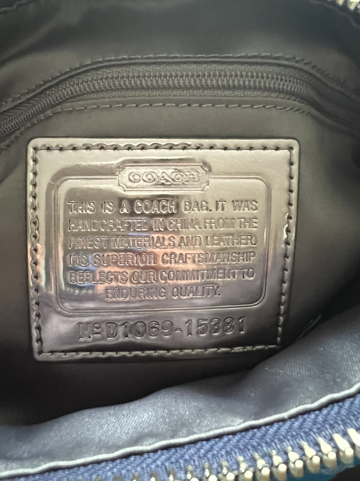Coach Blue Sequin Purse Special Edition - photo 4