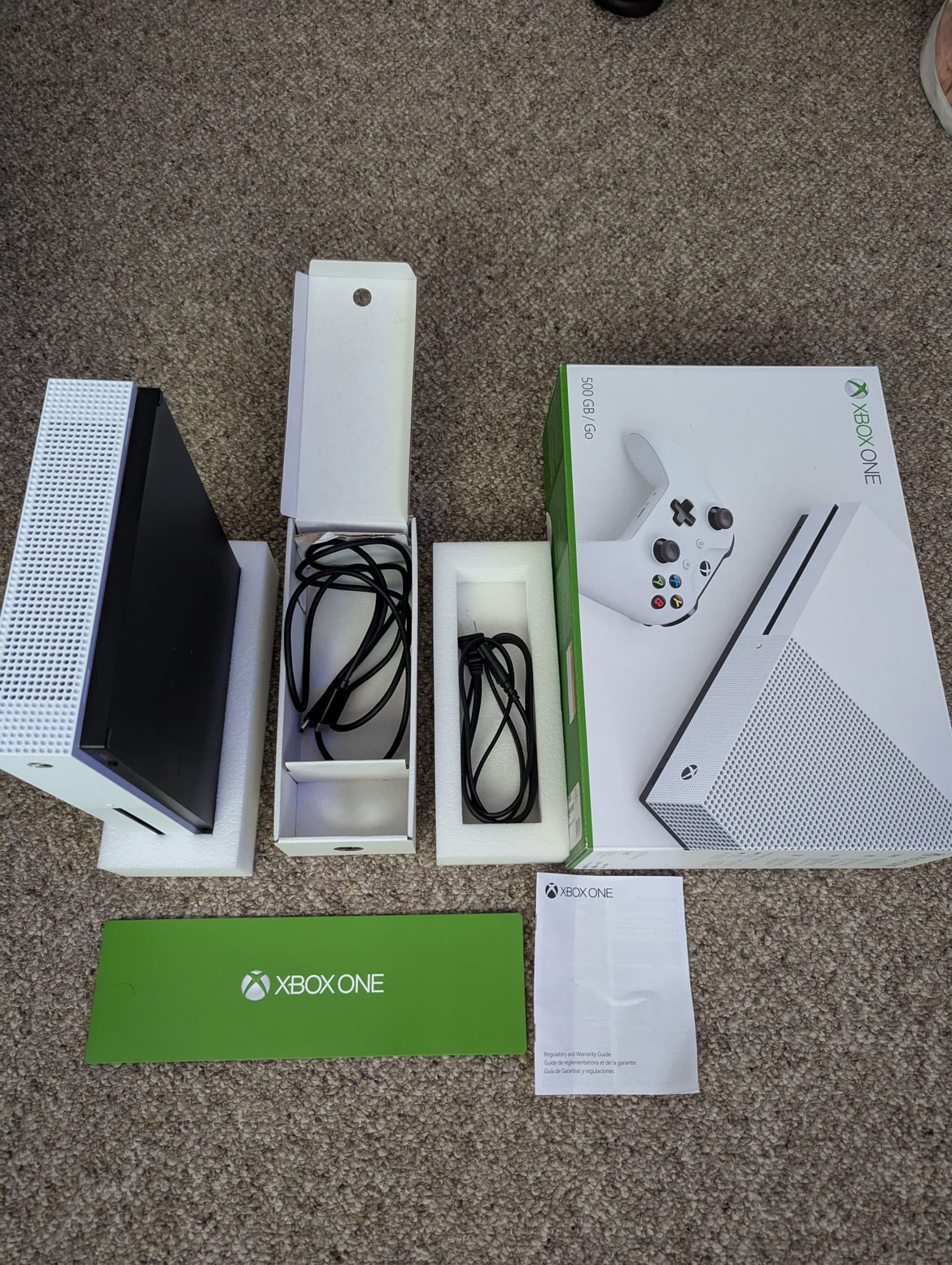 Microsoft Xbox One S 500 GB Console, Controller & batteries $170
