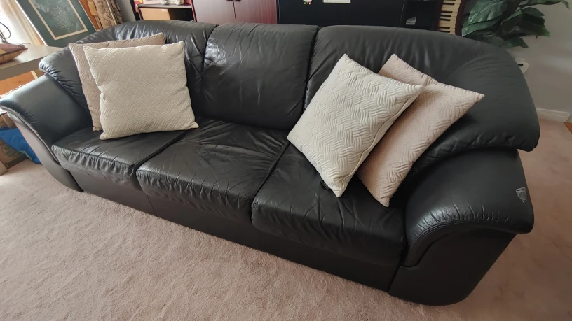 Beautiful Leather Couch image indicator(2)