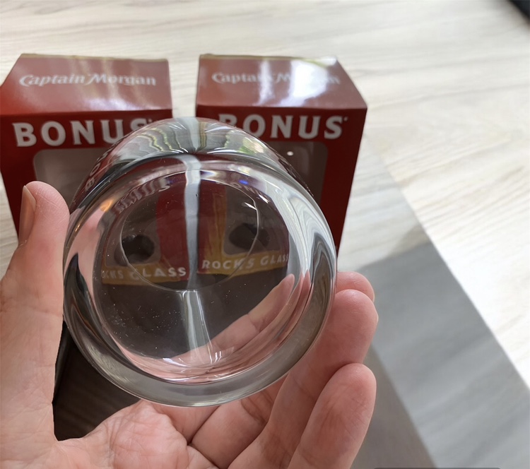 NEW Set of 2 Captain Morgan Bonus Rocks Glasses Rum Bar Party image indicator(4)