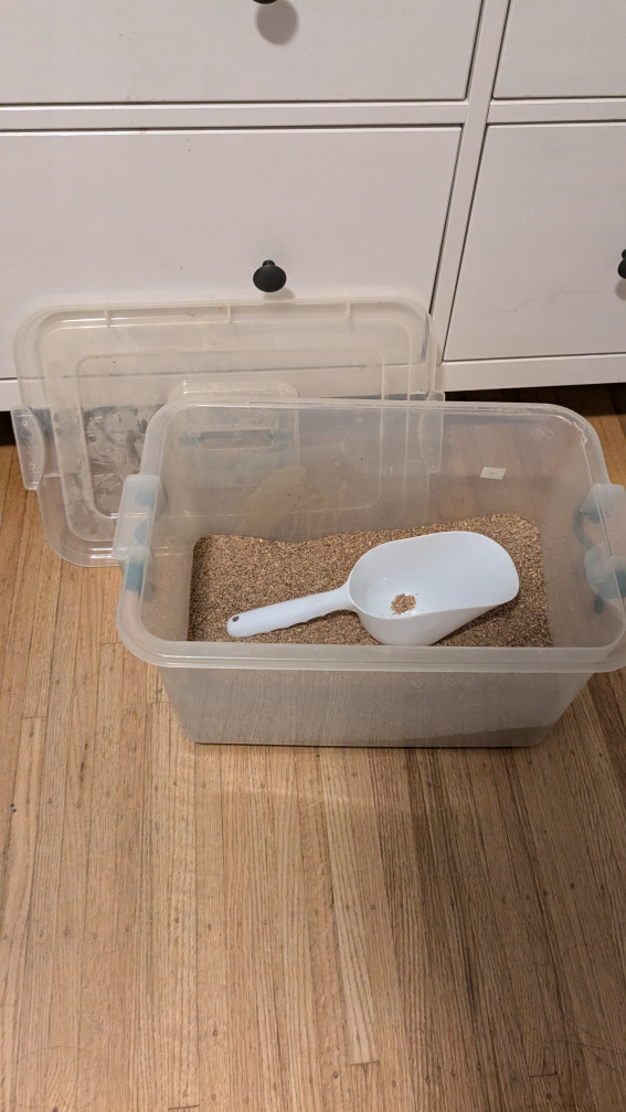 Cat Litter Box + Litter Container