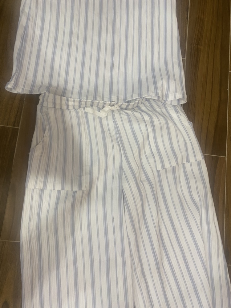 Lounge set wide leg crinkle cotton size m - photo 3