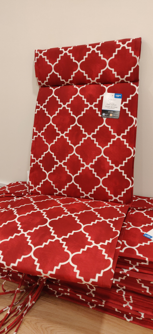 High back chair cushions