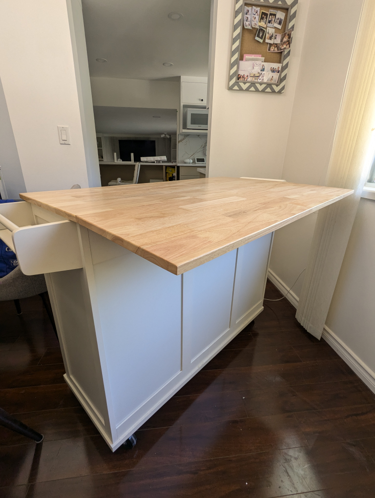 solid wood top portable island - photo 2