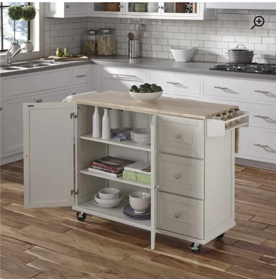 solid wood top portable island - photo 3