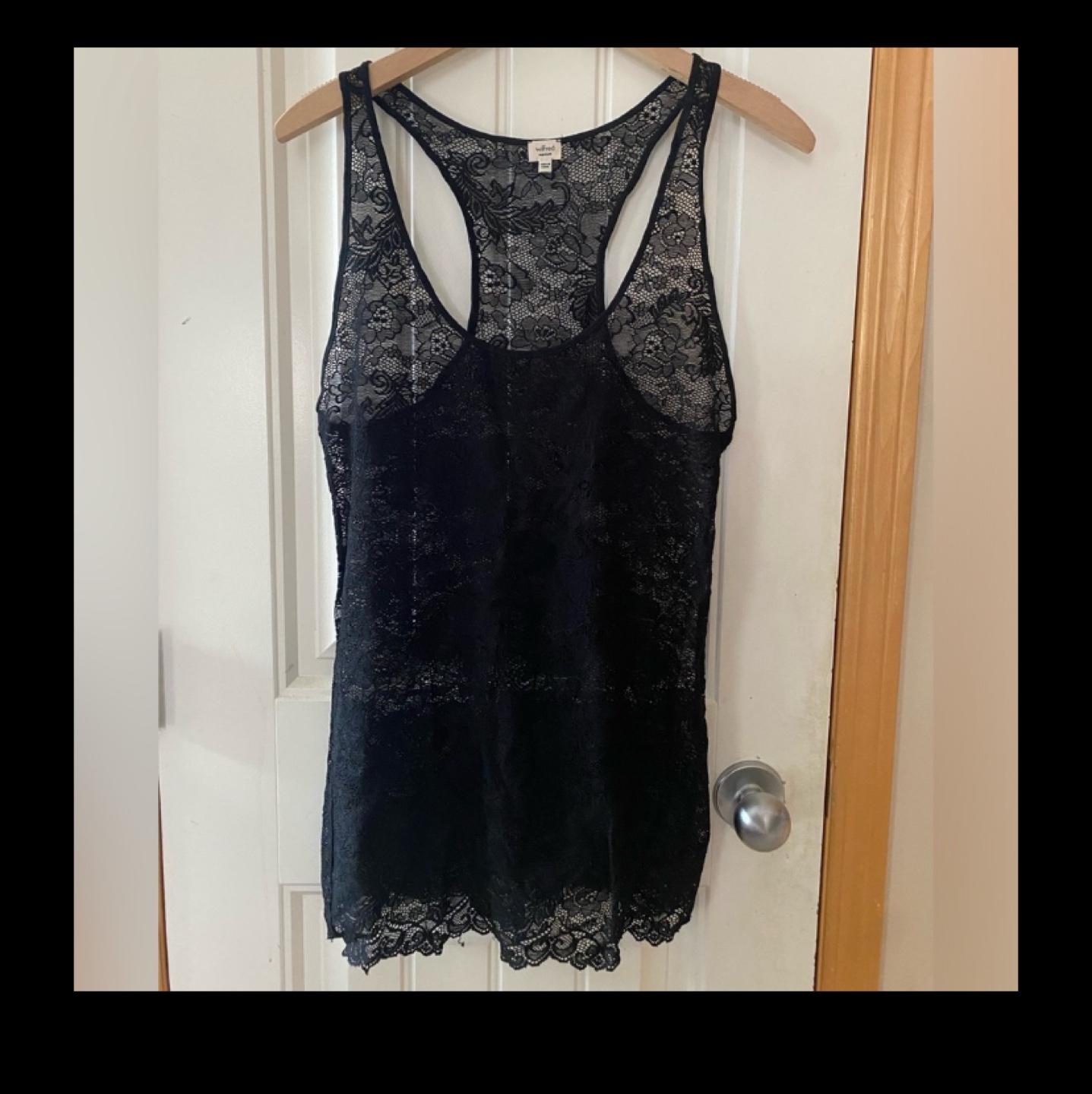 Aritzia Wilfred Black Lace Top thumbnail