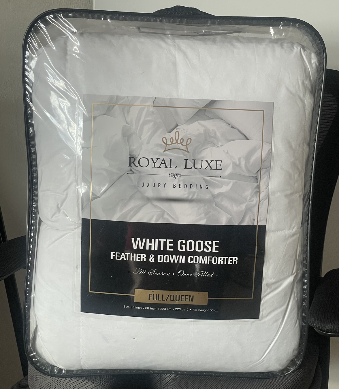 Goose down comforter