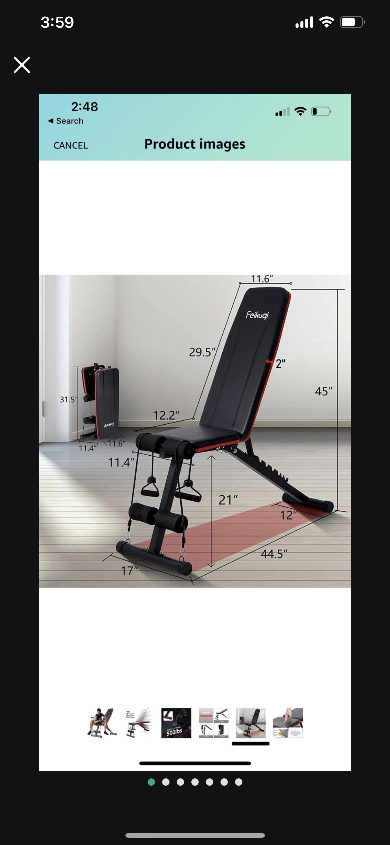 Adjustable Weight Bench thumbnail